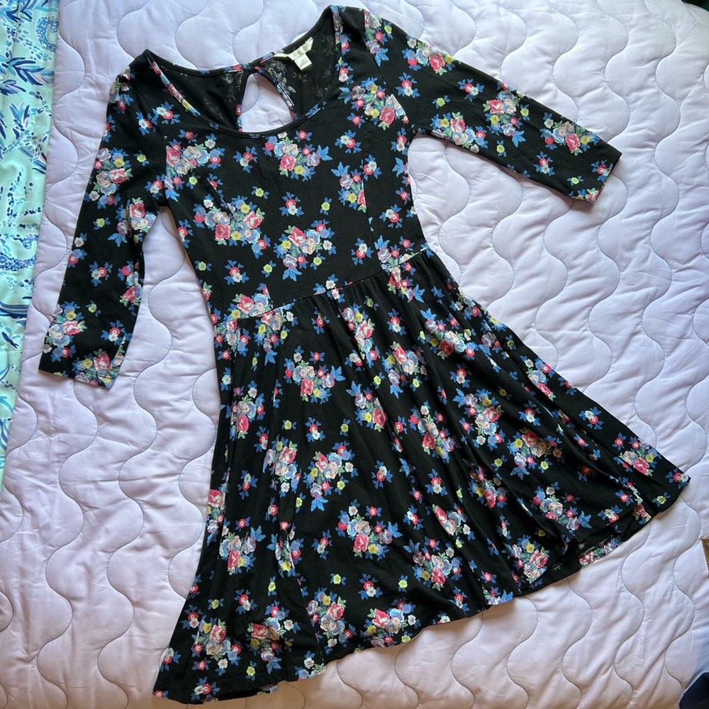 Lauren Conrad 3/4 Sleeve Floral Dress XS